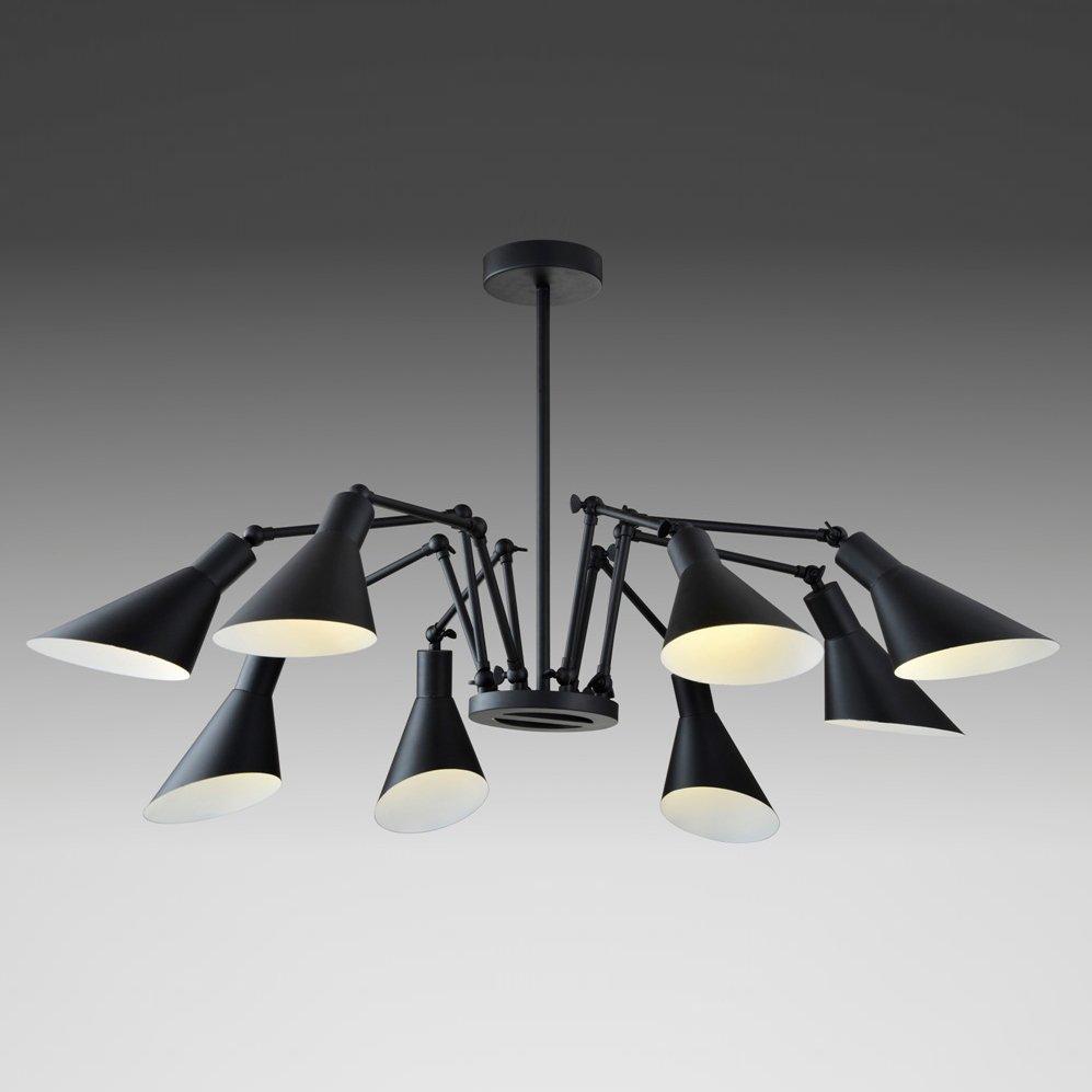 Люстра підвісна чорна SLAVIA OK020/8