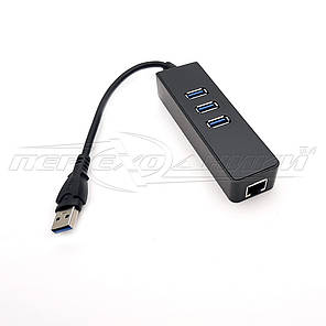 Хаб USB 3.0, Support 2 Тб HDD, на 4 порта, плюс LAN 1 Gb, фото 2