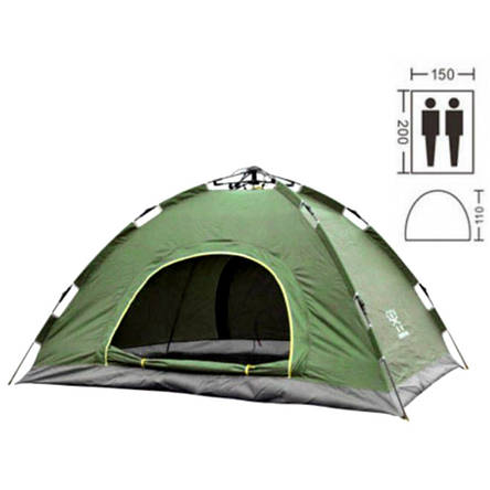 Автоматична намет 2-х місцева | Палатка кемпінгові Smart Camp | Зелений (Живе фото), фото 2