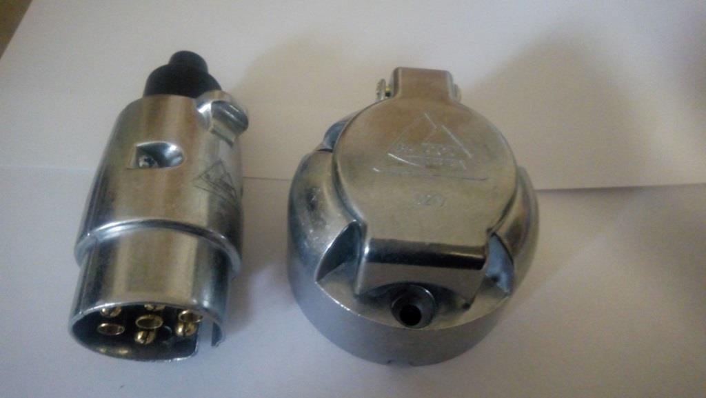 Вилка + розетка причепа метал Balaton (Угорщина), фото 1