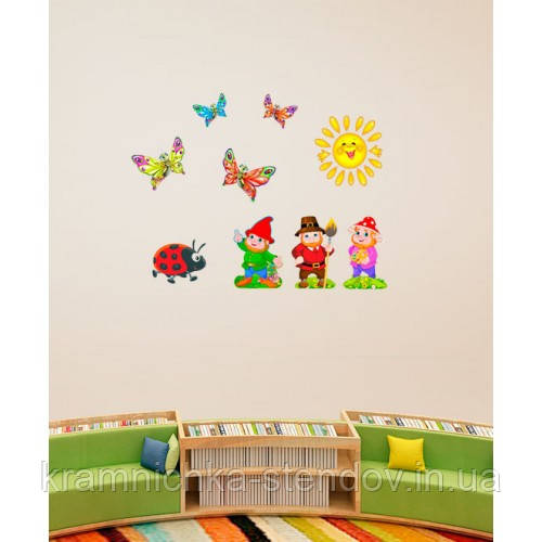 Наклейки на стіни для коридорів і класу школи:" Гноміки" і, фото 1