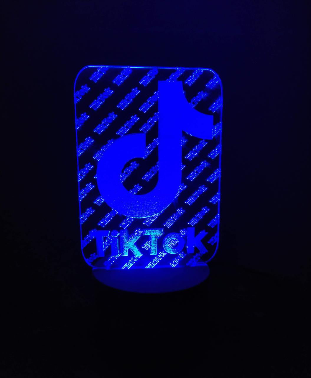 3d-світильник Tik Tok, Твк Струм, 3д-нічник, кілька підсвічувань (батарейка+220В), фото 1