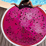Пляжний круглий рушник плед. Розмір 150*150 см., фото 2