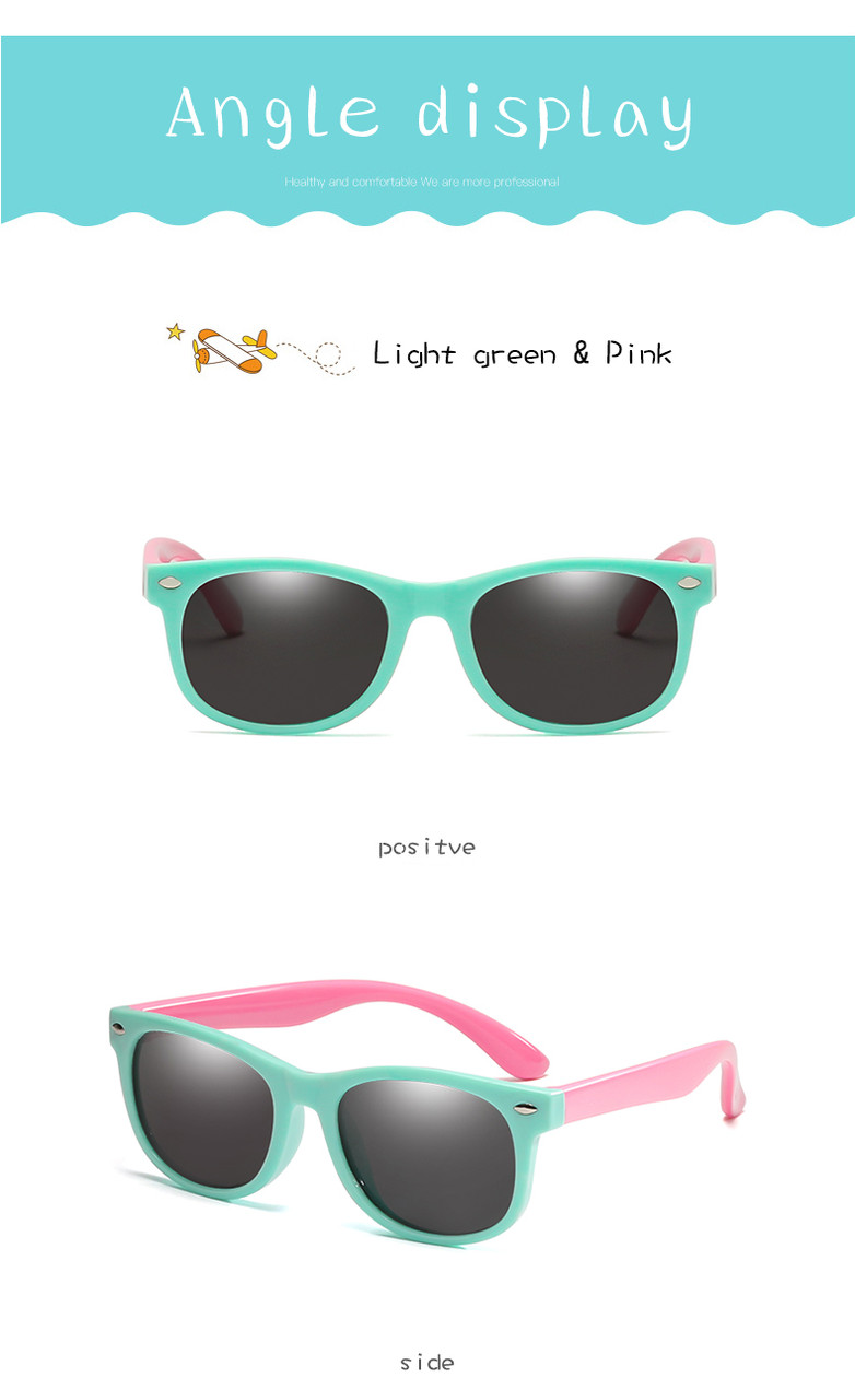 Дитячі сонцезахисні окуляри Crown Jeans модель green&pink
