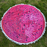 Пляжний круглий рушник плед. Розмір 150*150 см., фото 4