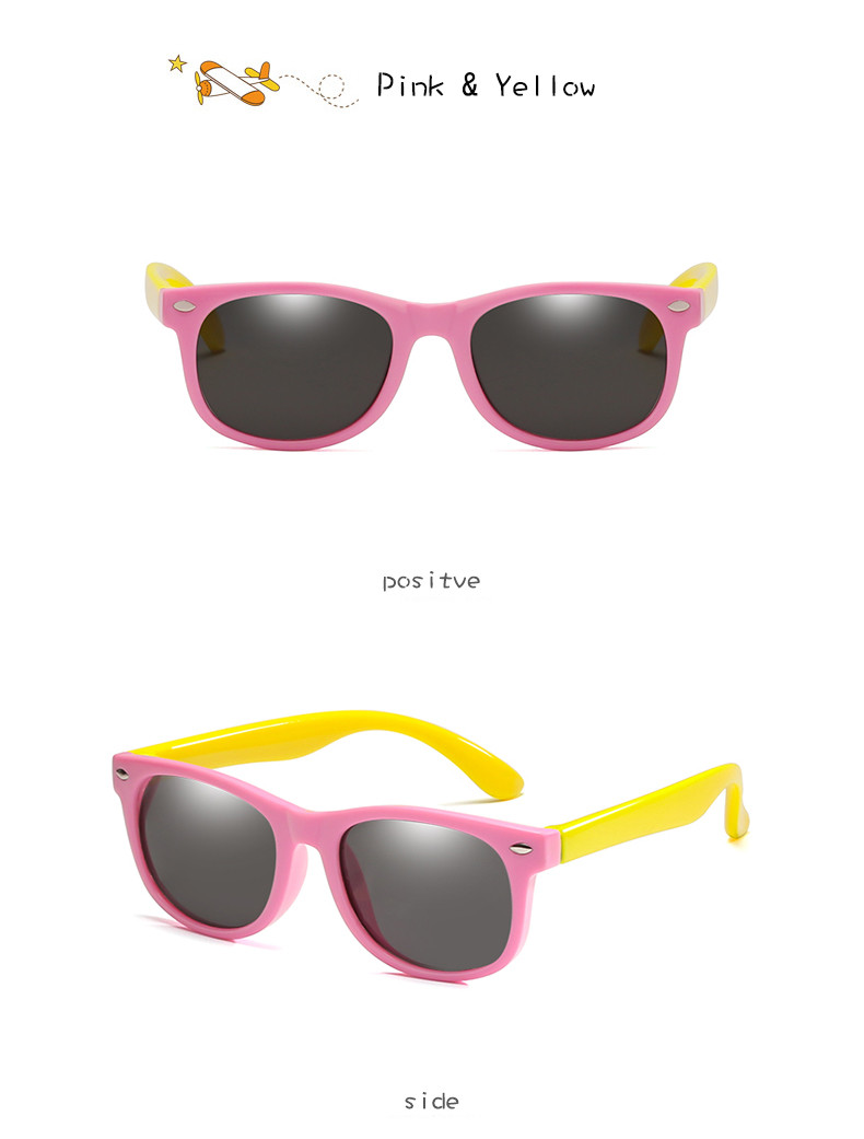 Дитячі сонцезахисні окуляри Crown Jeans модель pink& yellow