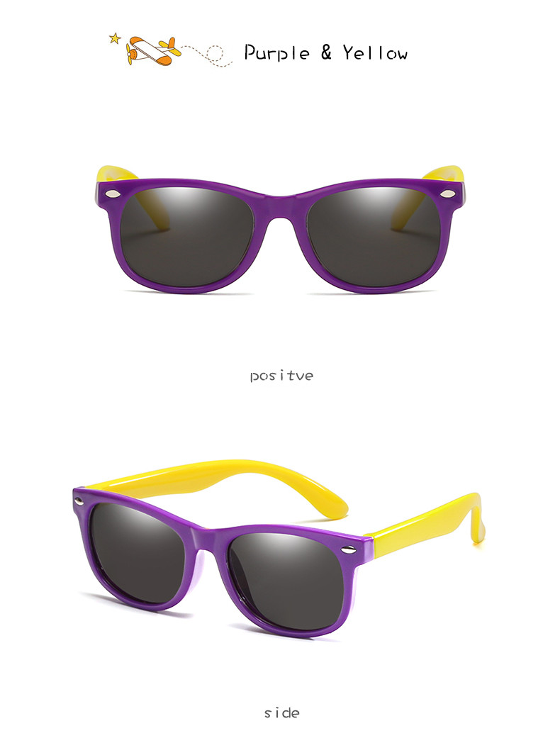 Дитячі сонцезахисні окуляри Crown Jeans модель purple& yellow
