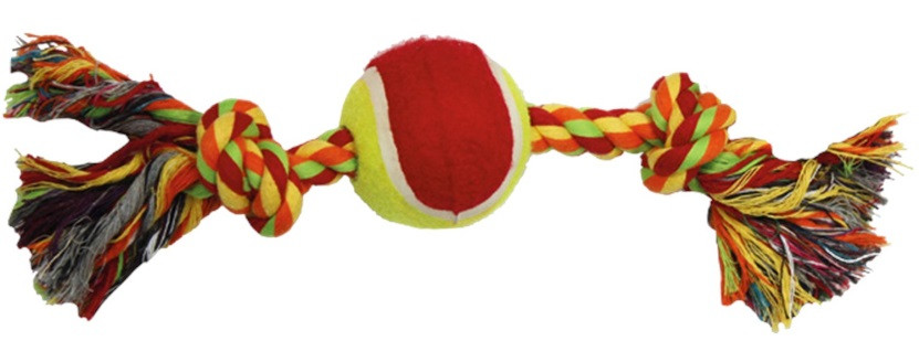 Іграшка для собак канат грейфер з тенісний м'яч 30,5*6 см Croci, фото 1