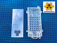 Кліточка для пересилання маток, кліточка маточна пластикова (прозора)