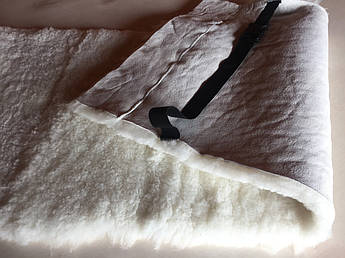 Накидка з овечини | на заднє сидіння авто | накидка на диван | біла 130×50 см