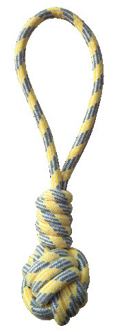 Іграшка для собак груша канатна з ручкою 40 см Croci PASTEL, фото 1