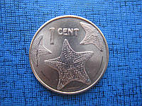 Монета 1 цент Багамские острова Багамы 2006 2015 фауна морская звезда состояние 2 года цена за 1 монету