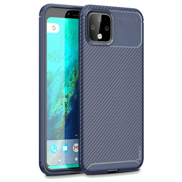 IPaky Google Pixel 4 XL Carbon Series Blue Чохол Накладка Бампер