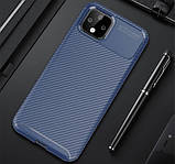 IPaky Google Pixel 4 XL Carbon Series Blue Чохол Накладка Бампер, фото 2