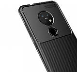 IPaky Nokia 6.2/ 7.2 Carbon Series Black Чохол Накладка Бампер, фото 2