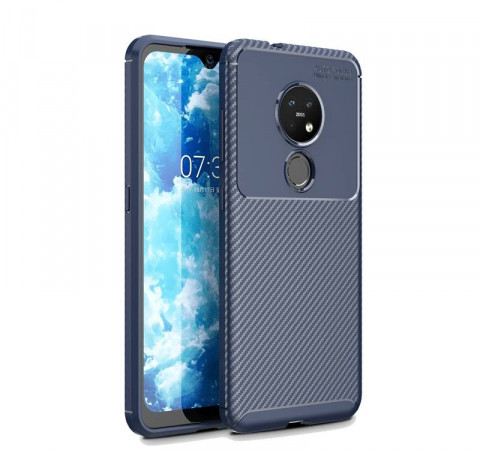 IPaky Nokia 6.2/ 7.2 Carbon Series Blue Чохол Накладка Бампер