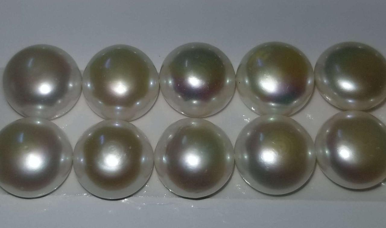 Перлини пара 10 - 11 mm Просвердлено з одного боку, фото 1