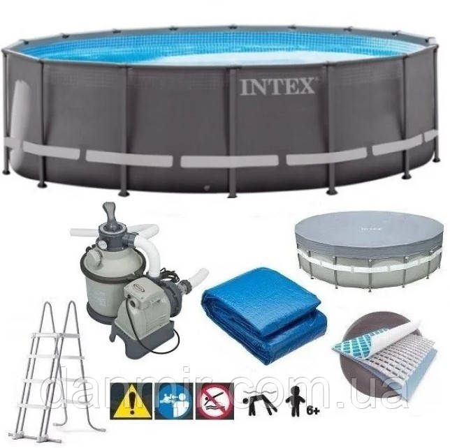 Каркасний басейн Intex 26326, (488 x 122 см) з повним комплектом