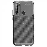 IPaky Xiaomi Redmi Note 8T Carbon Series Black Чохол Накладка Бампер, фото 2