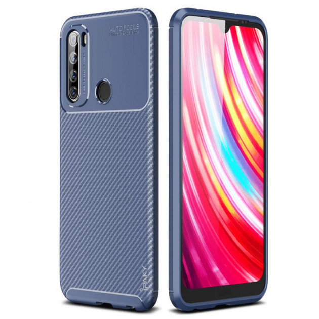 IPaky Xiaomi Redmi Note 8T Carbon Series Blue Чохол Накладка Бампер