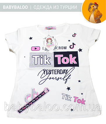 Красива футболка для дівчинки "Tik-tok" (від 5 до 8 років), фото 3