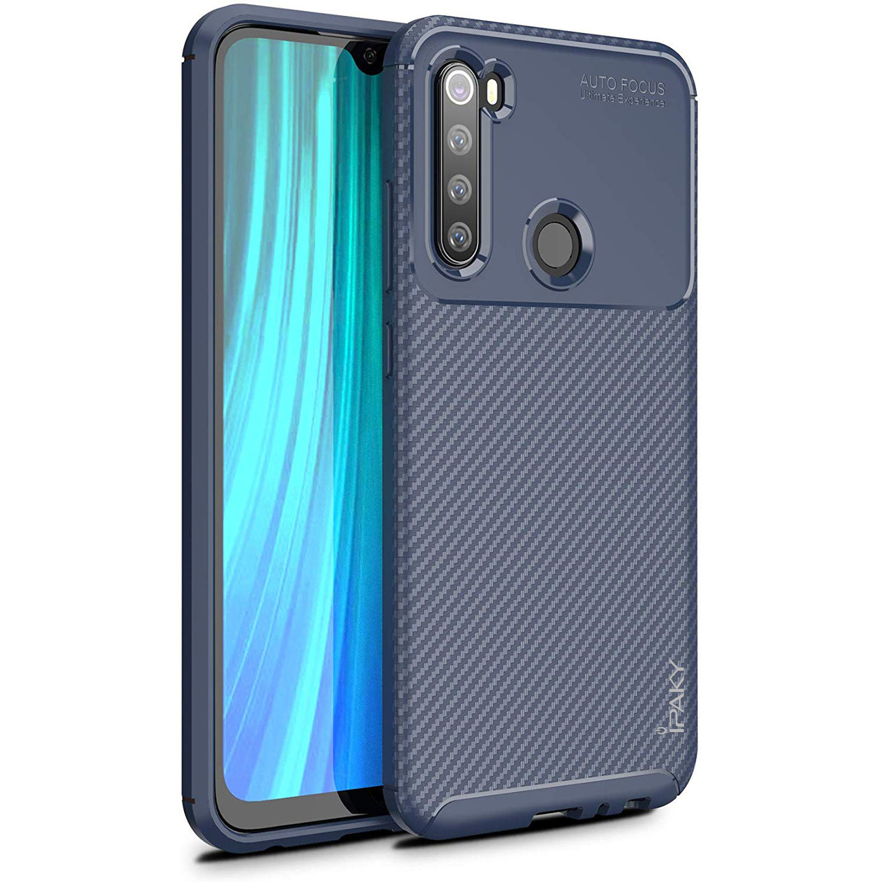 IPaky Xiaomi Redmi Note 8 Carbon Series BlueЧехол Накладка На Бампер
