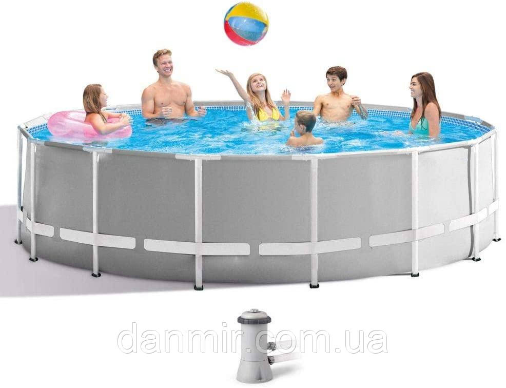Каркасний басейн Intex 26726 PRISM FRAME POOL з насос-фільтром (457 x 122 см), 16805 л