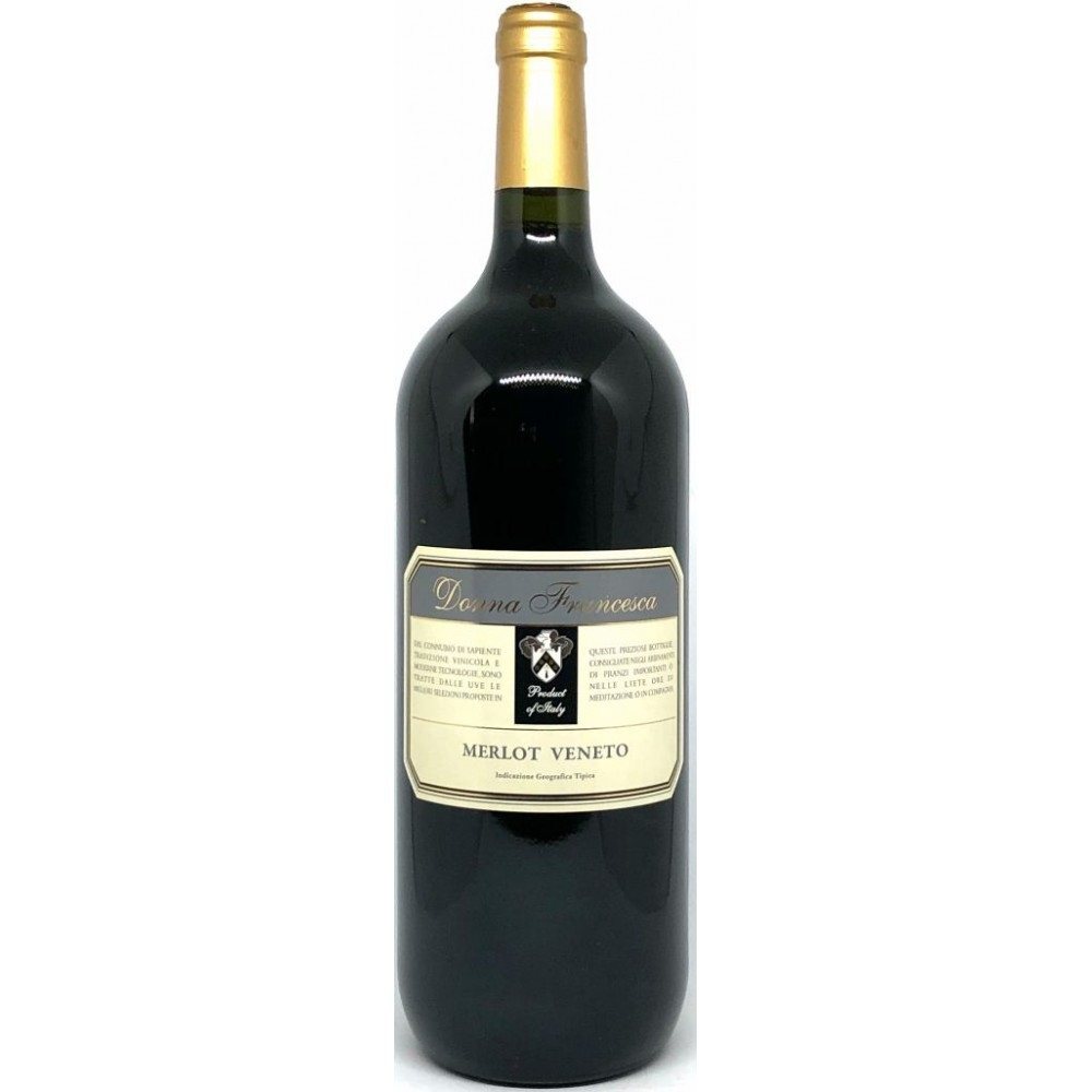 Вино червоне Мерло Венето Донна Франческа Merlot Veneto сухе Donna Francesca 1.5 л Італія