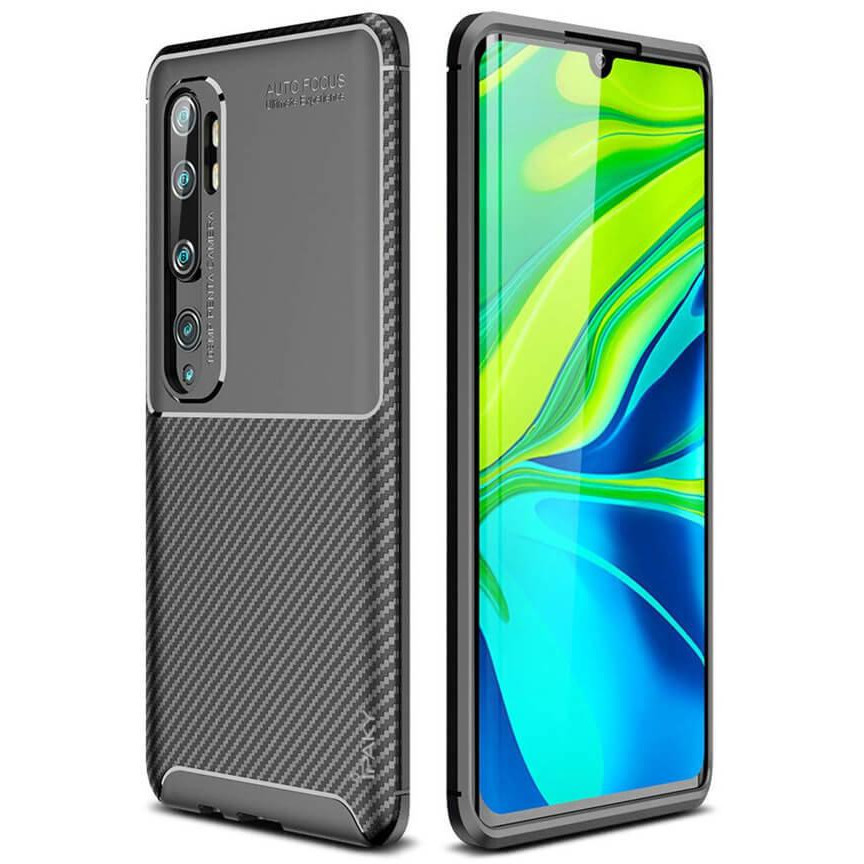 IPaky Xiaomi Mi Note 10/ Note 10 Pro/ Mi CC9 Pro Carbon Series Black Чохол Накладка Бампер