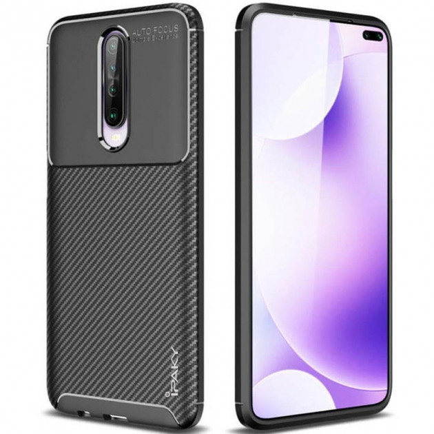 IPaky Xiaomi Redmi K30 Carbon Series Black Чохол Накладка Бампер