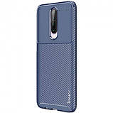 IPaky Xiaomi Redmi K30 Carbon Series Blue Чохол Накладка Бампер, фото 2