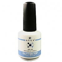 Топ глиттерный Atica Glitter Top Coat Soak Off, 15ml