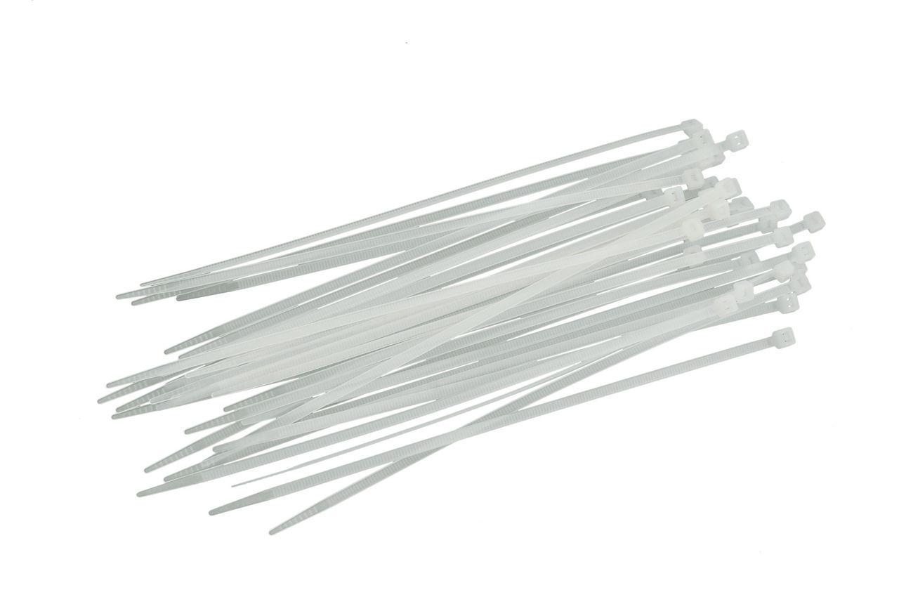 Хомут пластиковий Intertool 3.6 х 200 мм білий (100 шт.) (TC-3620)