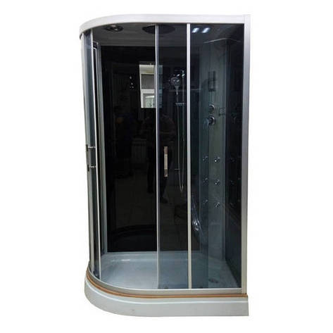 Душовий бокс AKL 120P-T (GR) R 120х80х220 з електронікою, фото 1
