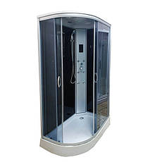 Душовий бокс AKL 120P-T (GR) R 120х80х220 з електронікою, фото 3