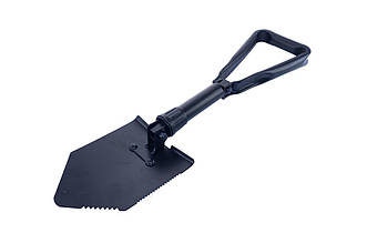 Складна саперна лопата Intertool 570 мм з алюмінієвою ручкою та ергономічним покриттям (артикул AT-0133)
