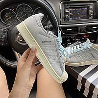 Grey and white superstars discount