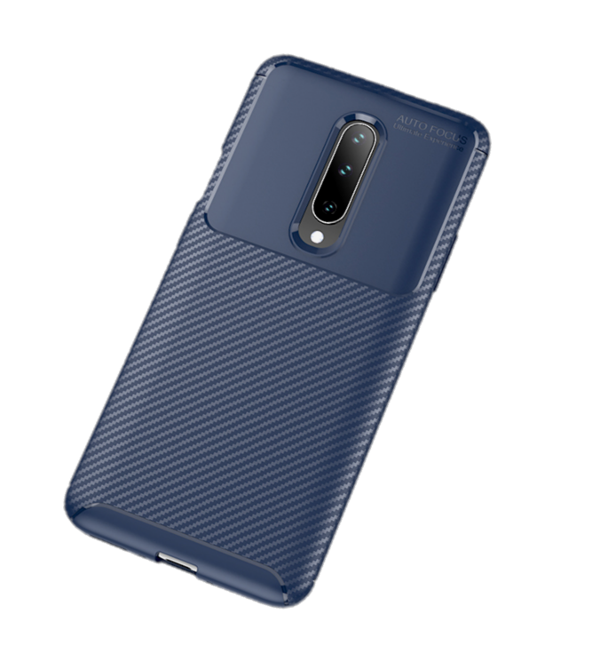 IPaky Oneplus 8 Carbon Series Blue Чохол Накладка Бампер