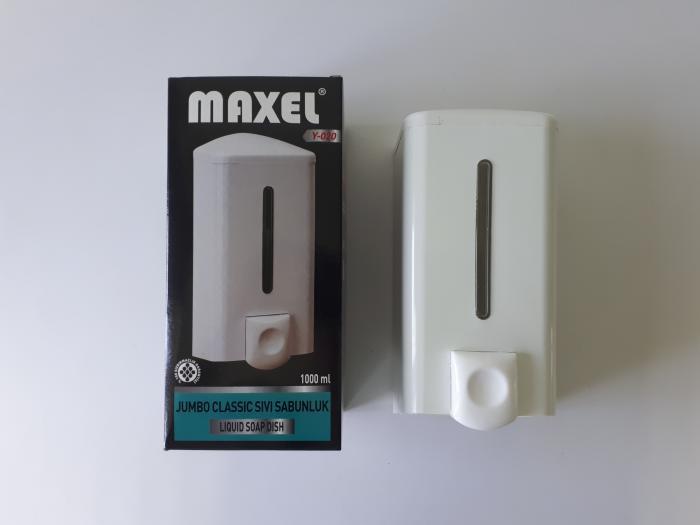 Дозатор пластиковий ємність для рідкого мила на стіну Y-020 Maxel 10*9 cm H 22,5 cm 1000 мл