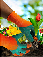 Садові рукавички Garden Genie Gloves, Гарден Джені Гловес ,гумові, рукавички садові-1690, фото 4