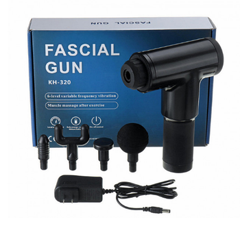 Портативный ручной массажер для тела Fascial Gun KH-320 Мышечный Black-1718