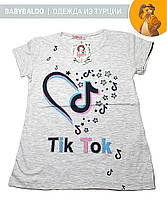 Красивая футболка для девочки "Tik Tok" (от 9 до 12 лет)