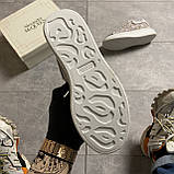 Жіночі кросівки Alexander McQueen Lace-Up Glitter-Leather, кросівки олександр маккуїн, фото 8