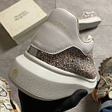 Жіночі кросівки Alexander McQueen Lace-Up Glitter-Leather, кросівки олександр маккуїн, фото 7