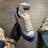 Жіночі кросівки Alexander McQueen White Blue Black, кросівки олександр маккуїн, фото 2