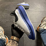 Жіночі кросівки Alexander McQueen White Blue Black, кросівки олександр маккуїн, фото 3