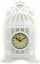 Часы настенные Птица в клетке белые