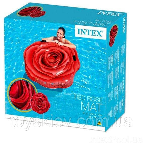 Пляжний надувний матрац "Червона Троянда" INTEX 58783 Red Rouse