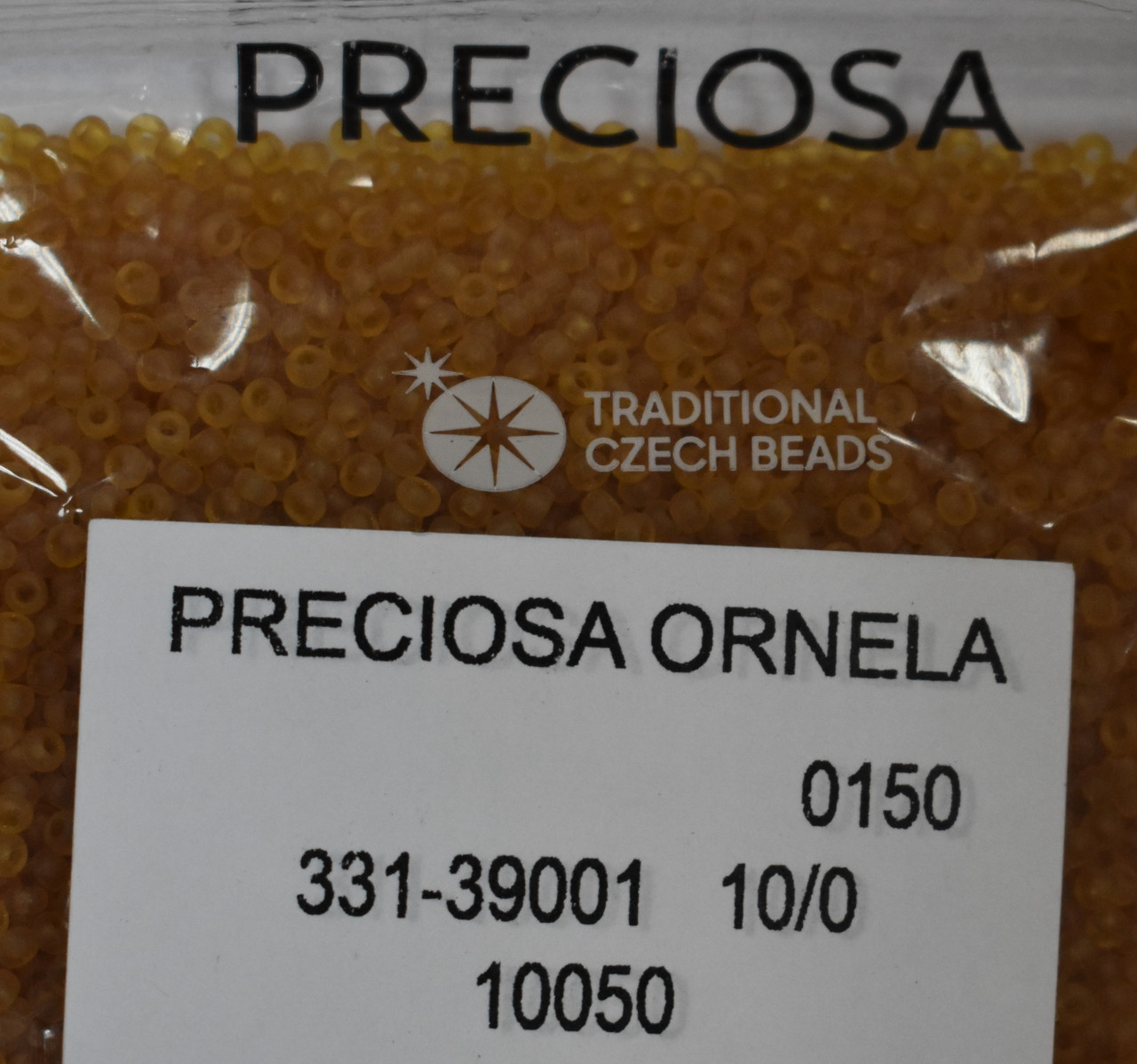Бісер Preciosa 10/0 колір 10050 матовий золотий 10г