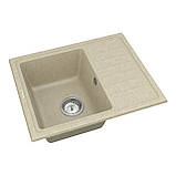 Мийка кварцова VANKOR Lira LMP 02.55 Beige сифон автомат, фото 4